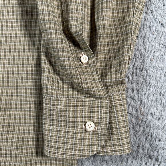Ermenegildo Zegna Dress Shirt Mens 16.5 Multicolor Plaid Poplin Pleated Business - Picture 8 of 9